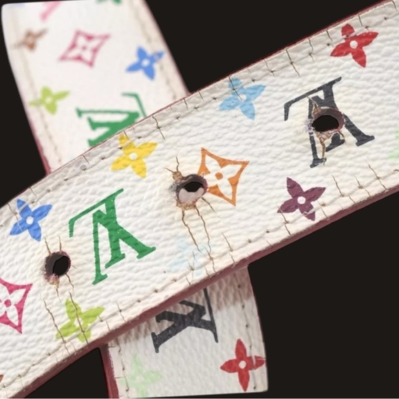 Louis Vuitton Women’s White/Multi Color Monogram Multicolor Ceinture Belt 85|34 - Picture 14 of 16